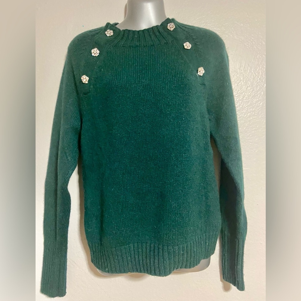 J. Crew Emerald Green Wool Blend Sweater